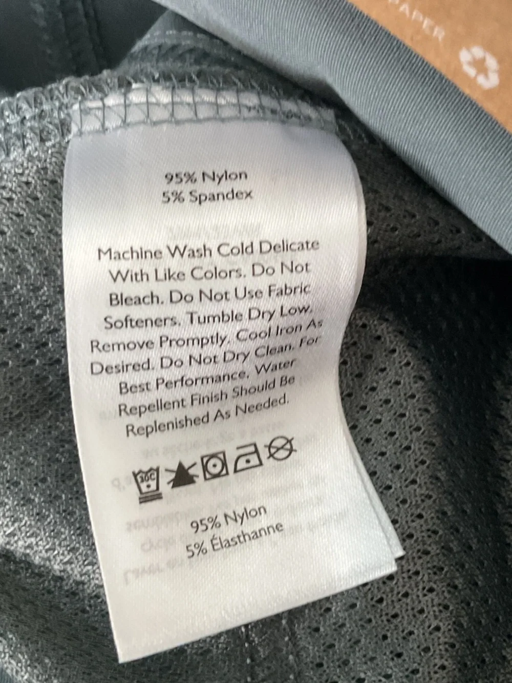 NWT Eddie Bauer grey blue Rainer pants 8
